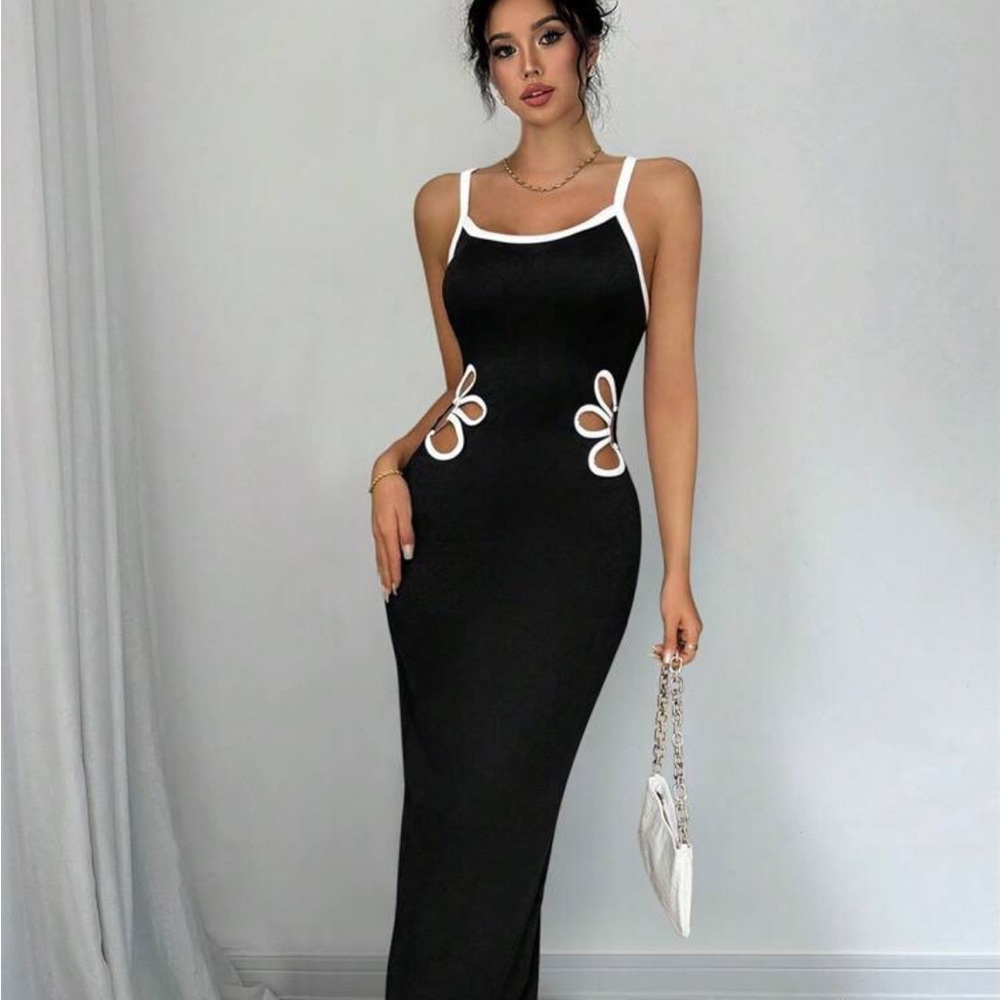 Flower cut out dress